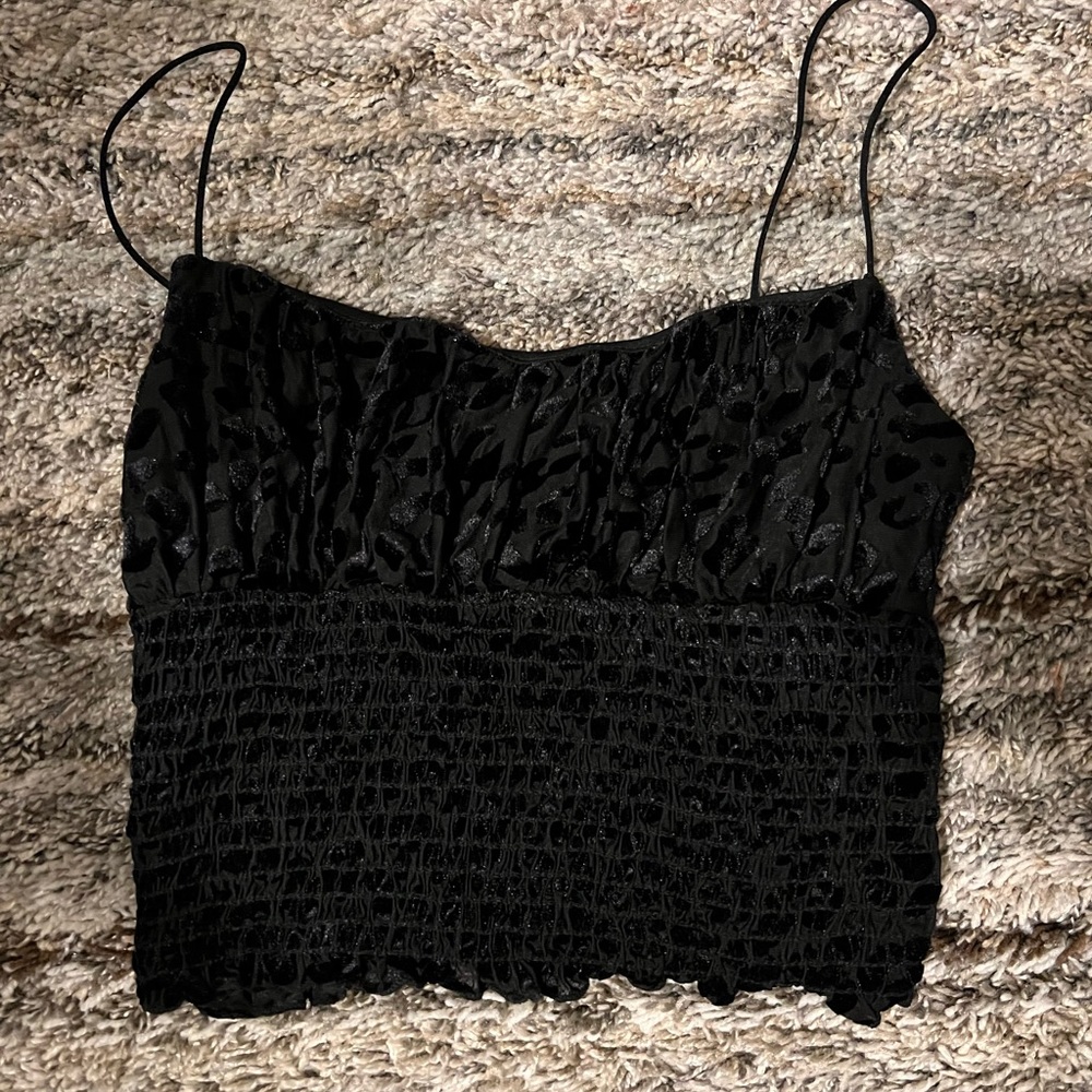 Urban outfitters velvet crop tank